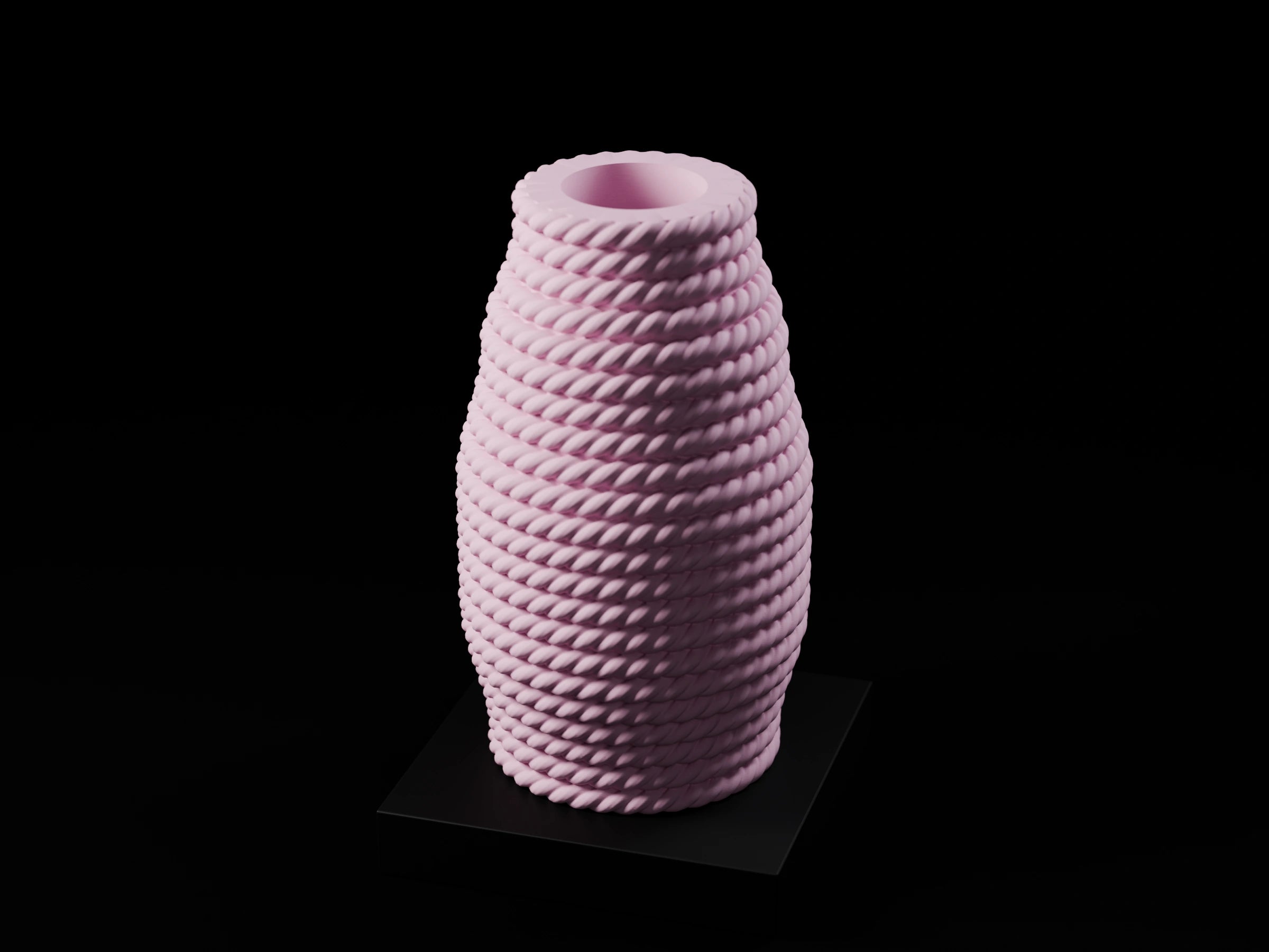 Rope bud vase — digital render