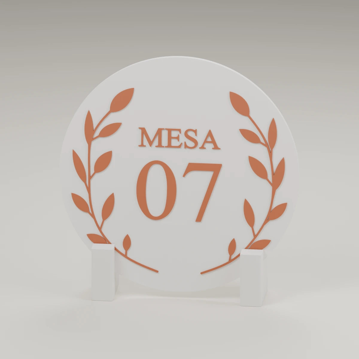 Halo table number — digital render