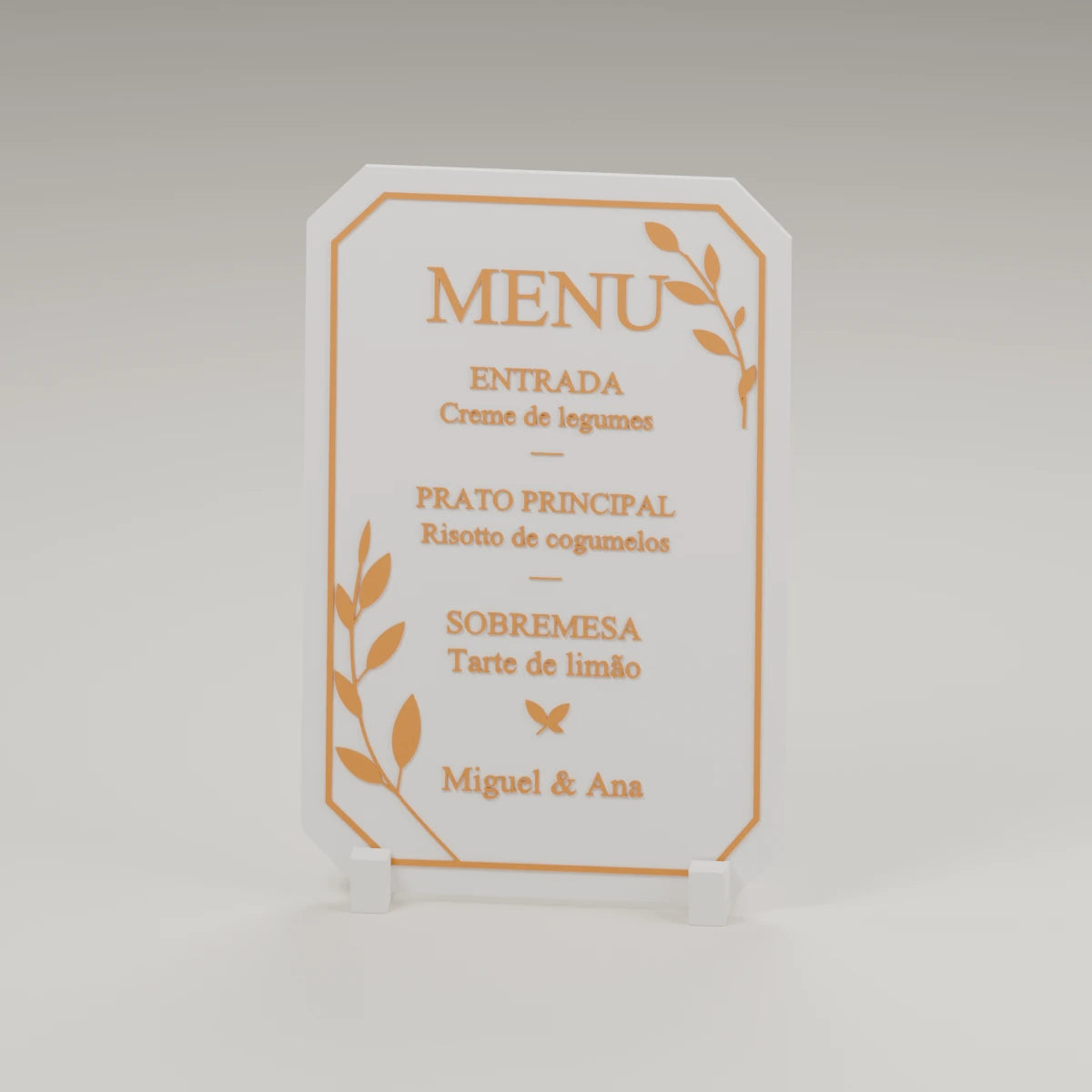 Geometric menu — digital render